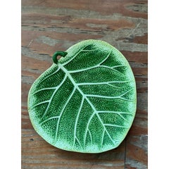 Vassoio di foglie in ceramica smaltata Vintage By