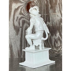Vintage Italian Glazed Ceramic Monkey
