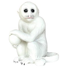 Vintage Italian Glazed Ceramic Monkey