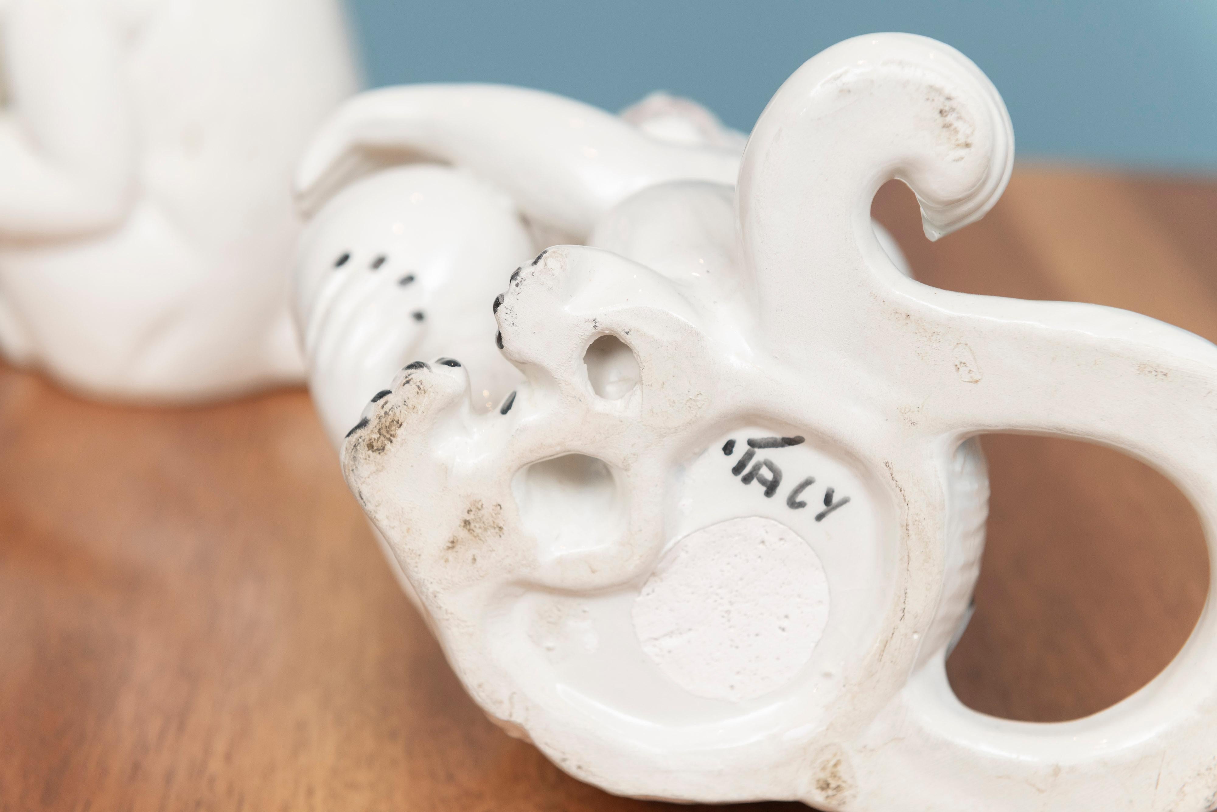 Vintage Italian Glazed Ceramic Monkeys For Sale 3