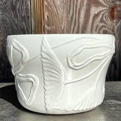 Vintage Italian Glazed Ceramic Planter