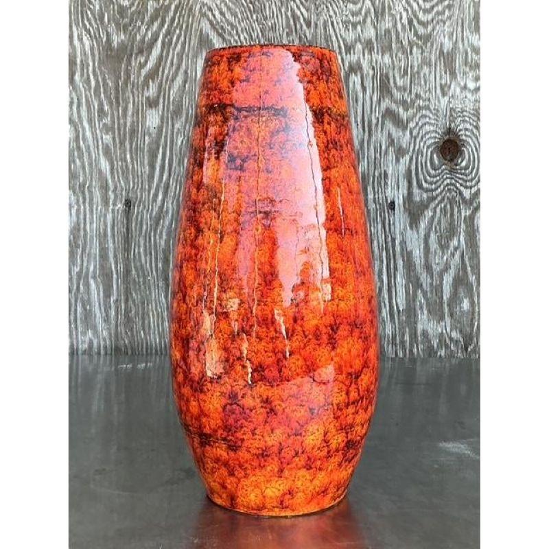 Mid-Century moderno Vaso in ceramica smaltata italiana d'epoca in vendita