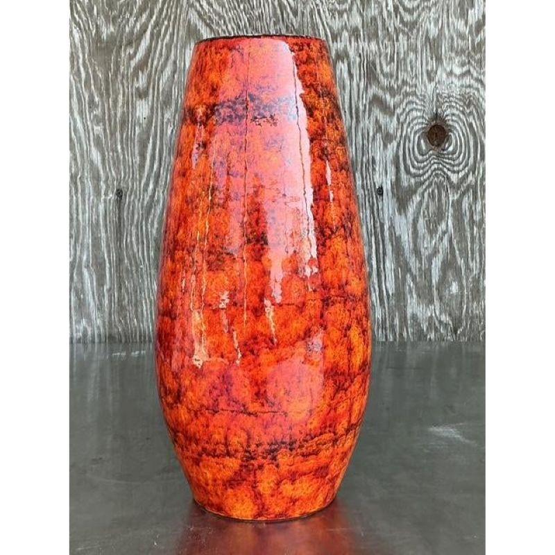 Italiano Vaso in ceramica smaltata italiana d'epoca in vendita