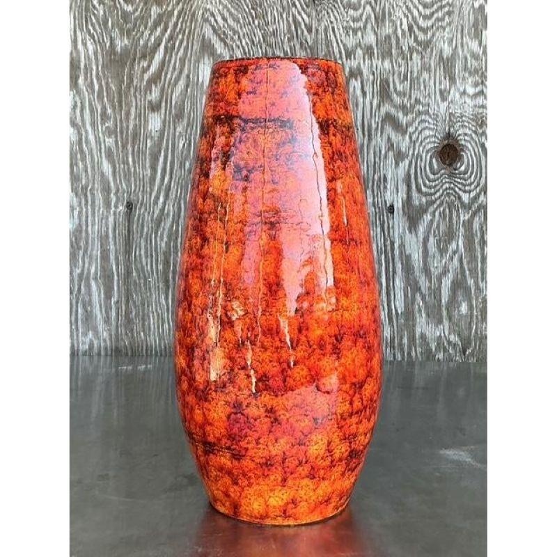 Vaso in ceramica smaltata italiana d'epoca In condizioni buone in vendita a West Palm Beach, FL