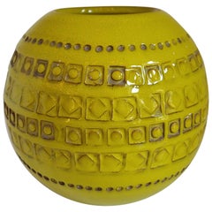 Vintage Italian Glazed Spherical Vase