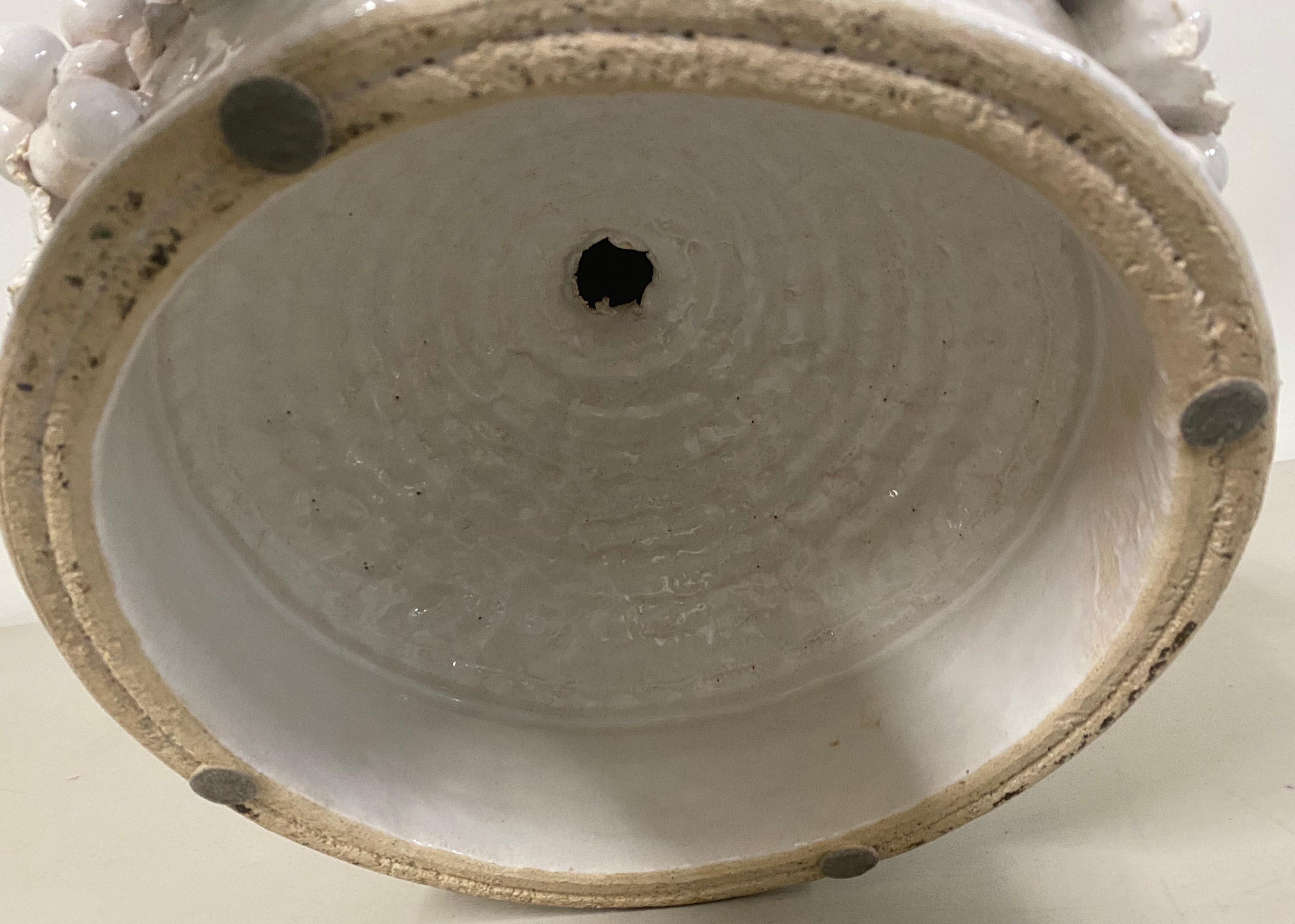 20th Century Vintage Italian Glazed Stoneware Fruit Bowl Centerpiece, circa 1940