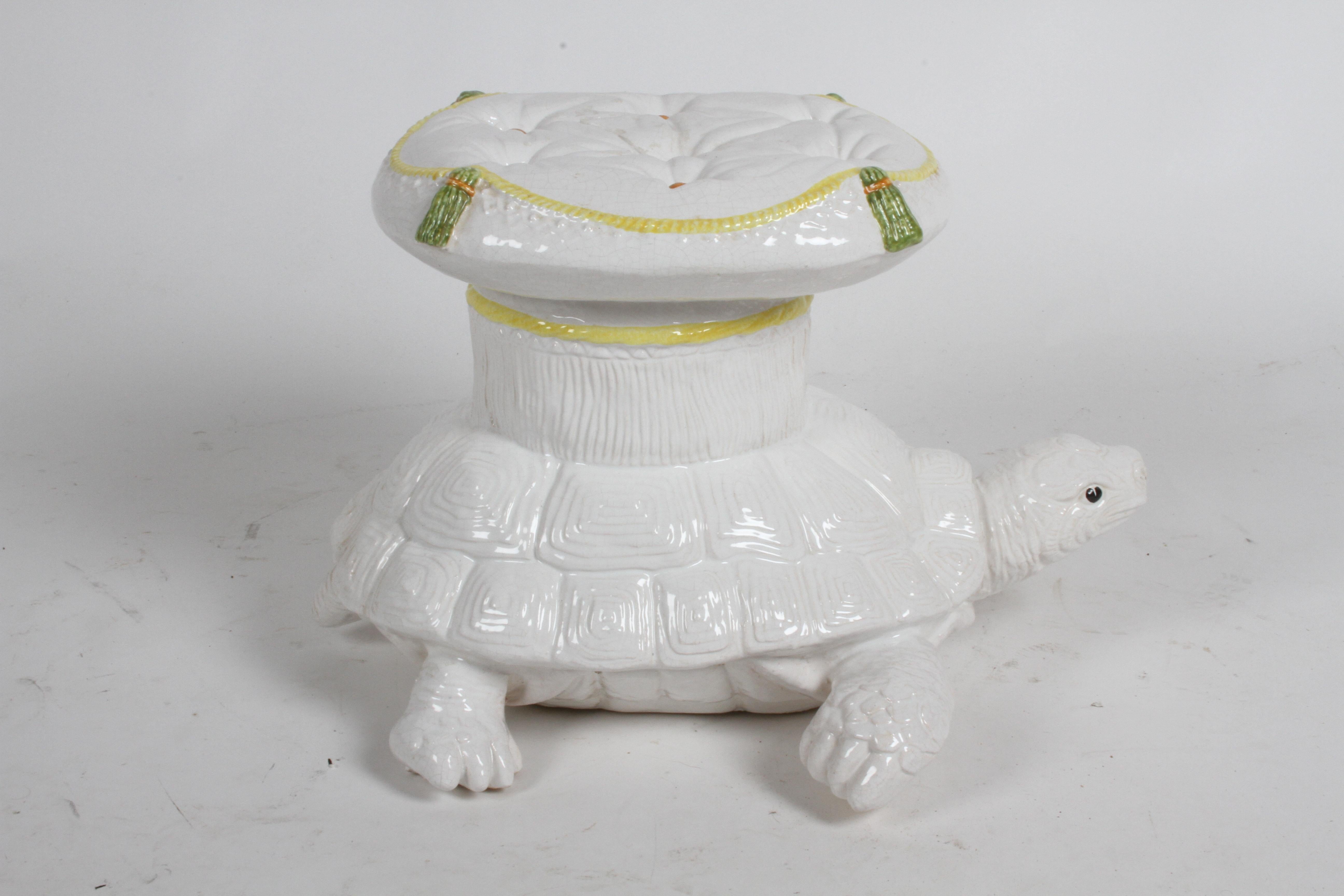 turtle garden stool