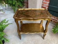 Vintage Italian Gold Gilt Bar Cart Florentine Tea Trolley Hollywood Regency