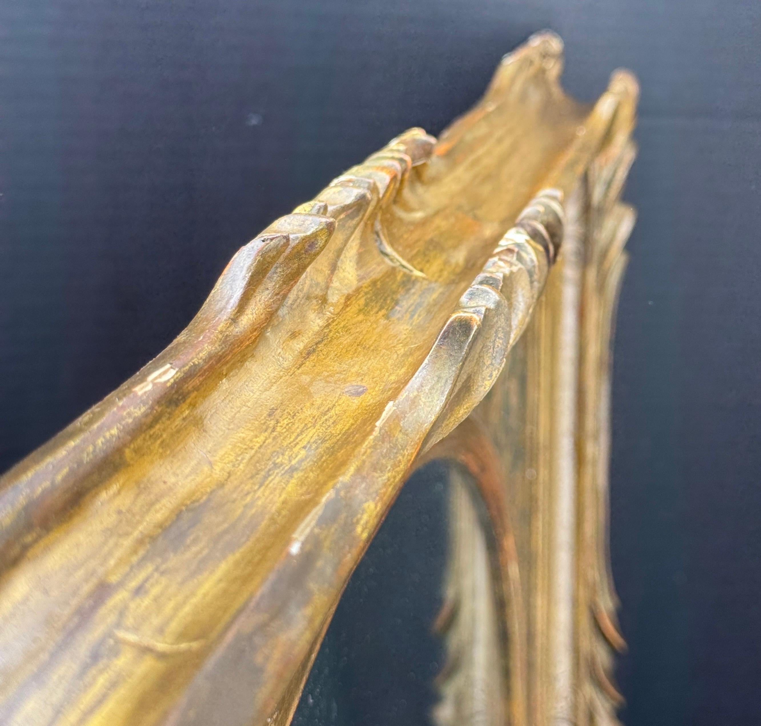 Vintage Italian Gold Gilt Wood Florentine Wall Mirror For Sale 11