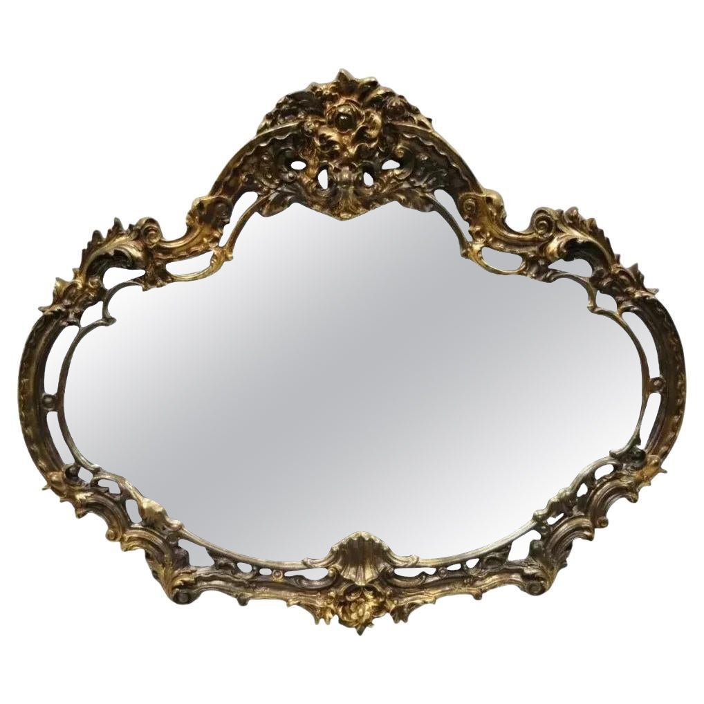 Espejo de Pared Vintage Italiano Estilo Gótico Barroco Dorado Hollywood Regency Grande