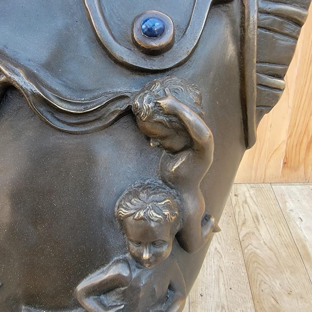 Italienische Grand Tour-Bronzebüste von Julius Augustus Caesar, Vintage im Zustand „Gut“ im Angebot in Chicago, IL