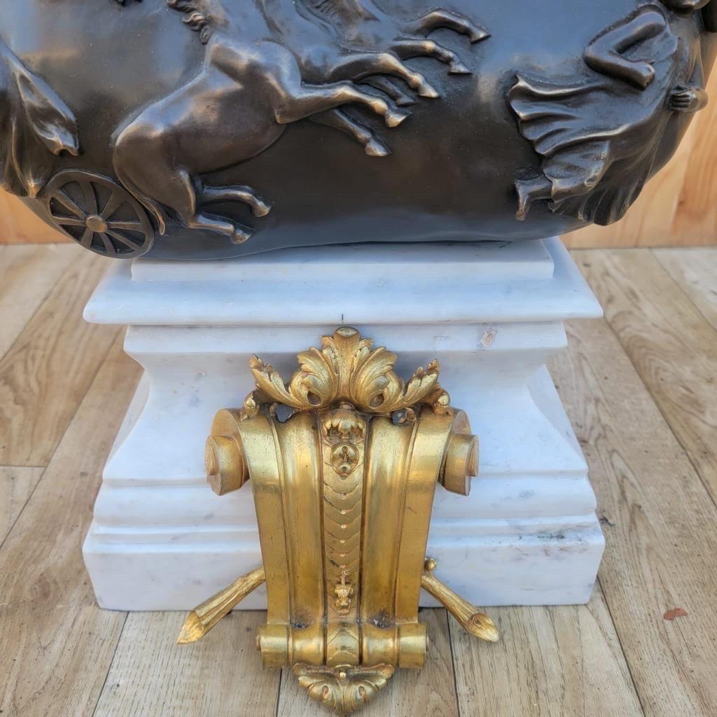 Mid-20th Century Vintage Italian Grand Tour Bronze Bust of Julius Augustus Caesar For Sale