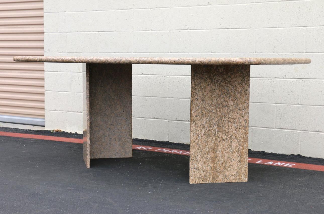 Late 20th Century Vintage Italian Granite Dining Table, 1980s For Sale