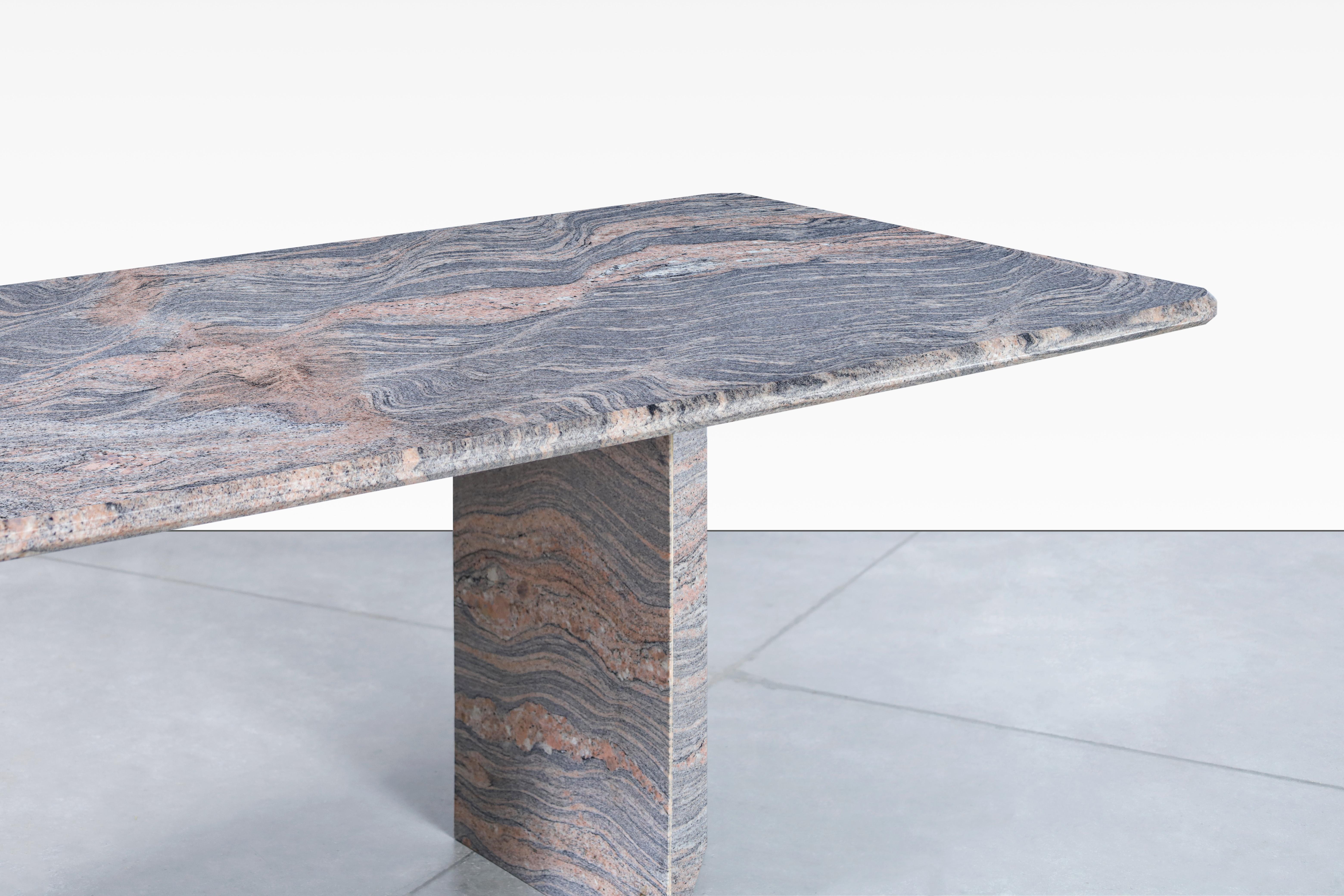 Granit Table de salle à manger italienne vintage en granit