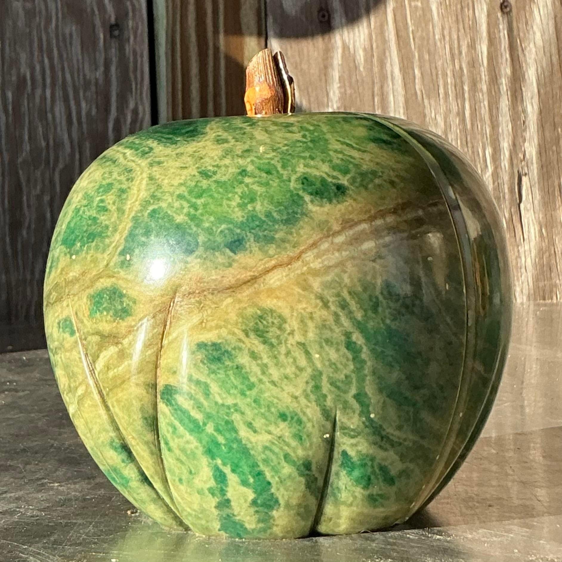 Vintage Italian Green Alabaster Apple Bookends - Set of 2 For Sale 5