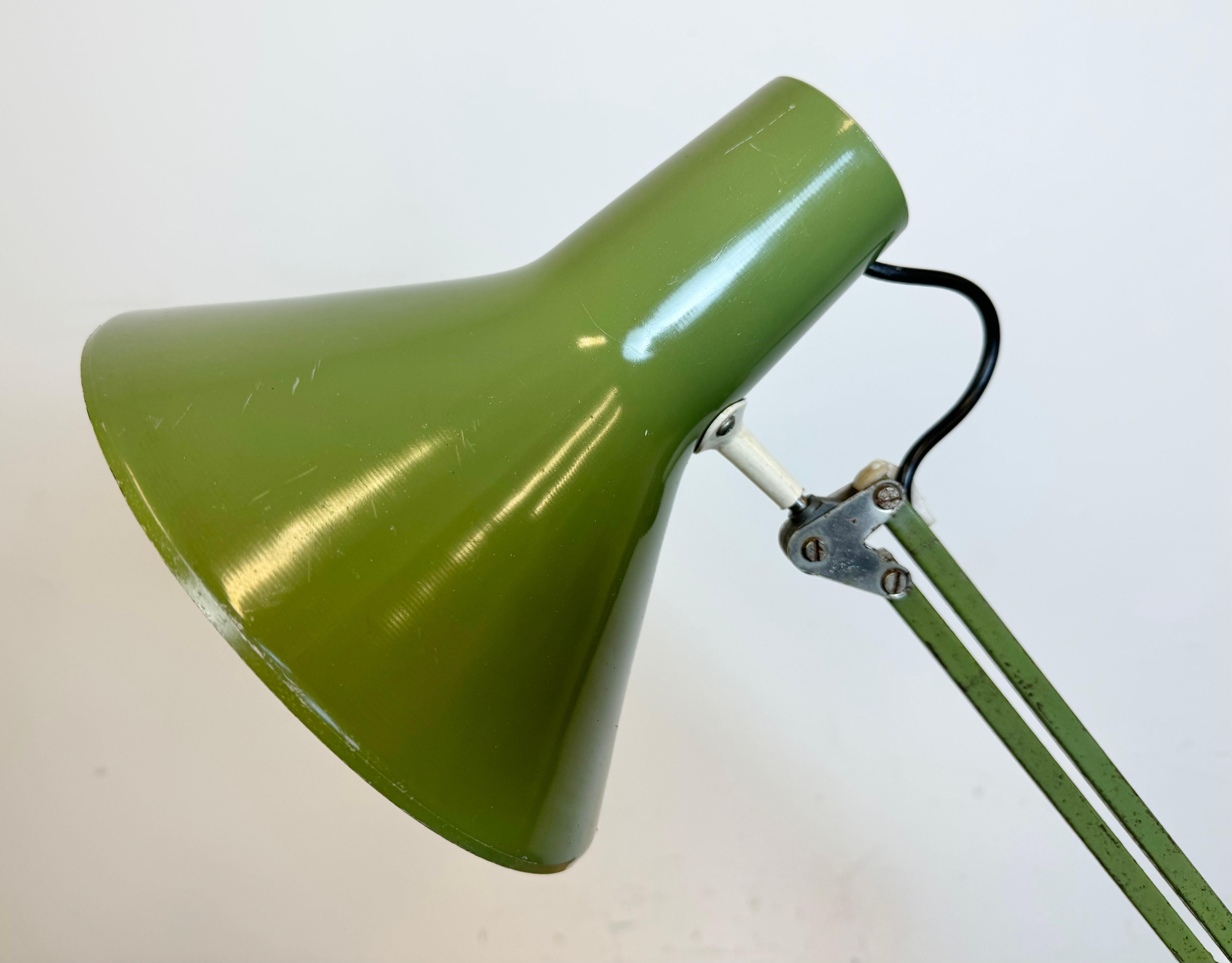 Industrial Vintage Italian Green Architect Table Lamp, 1970s