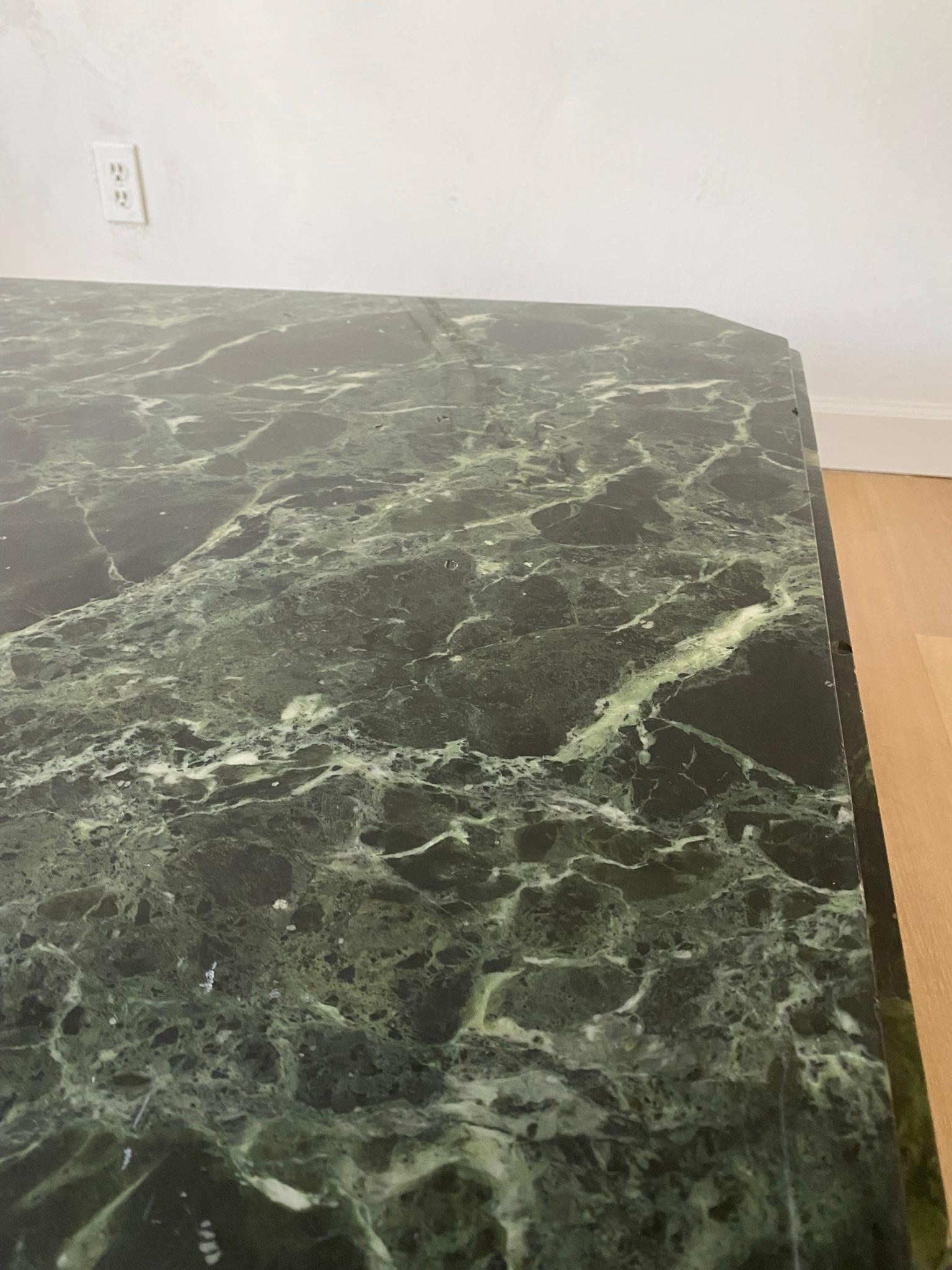 Vintage Italian Green Marble Coffee Table For Sale 7