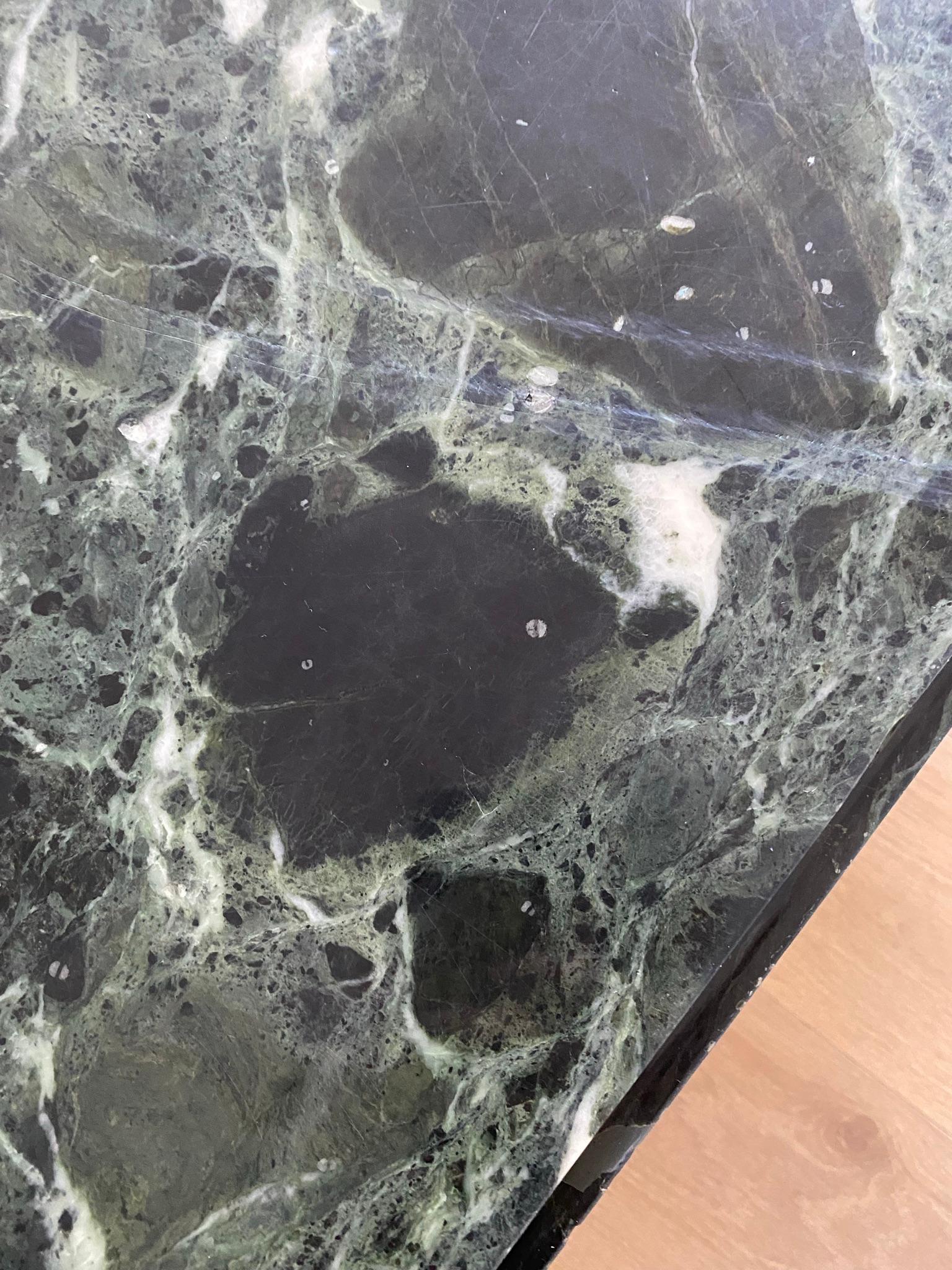 Vintage Italian Green Marble Coffee Table For Sale 9