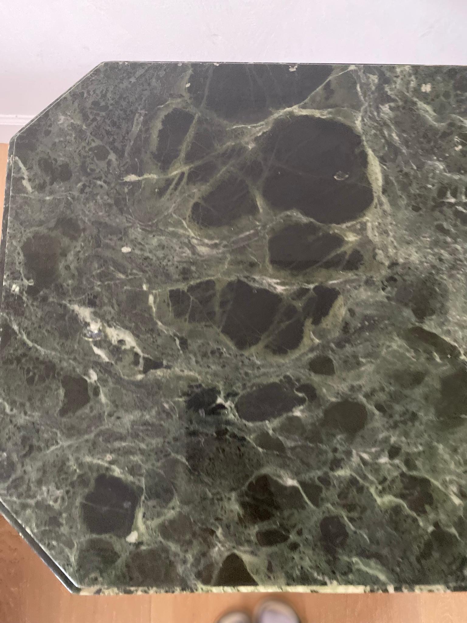 Vintage Italian Green Marble Console For Sale 5