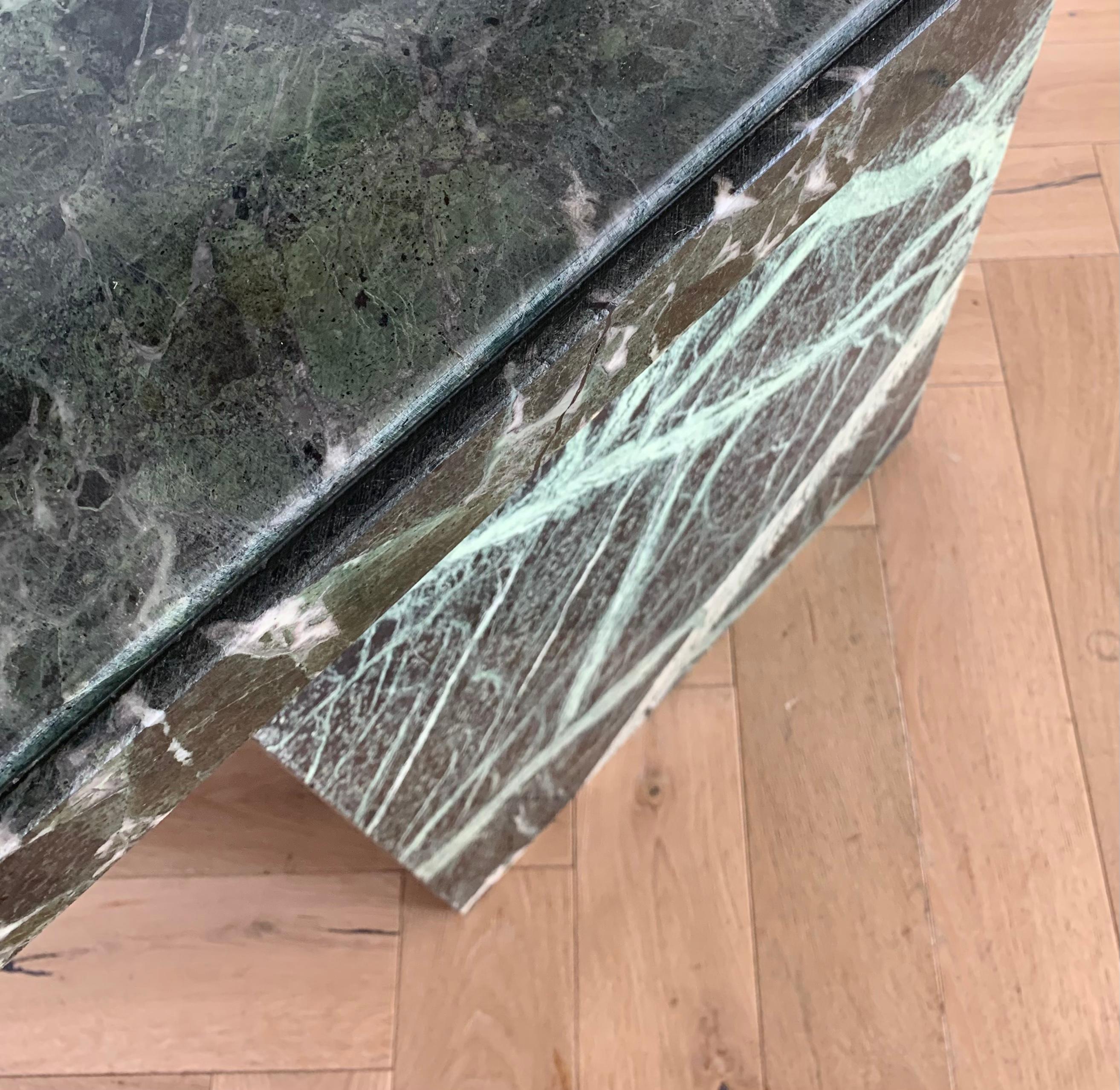 Vintage Italian Green Marble Console Table, 1970s 4