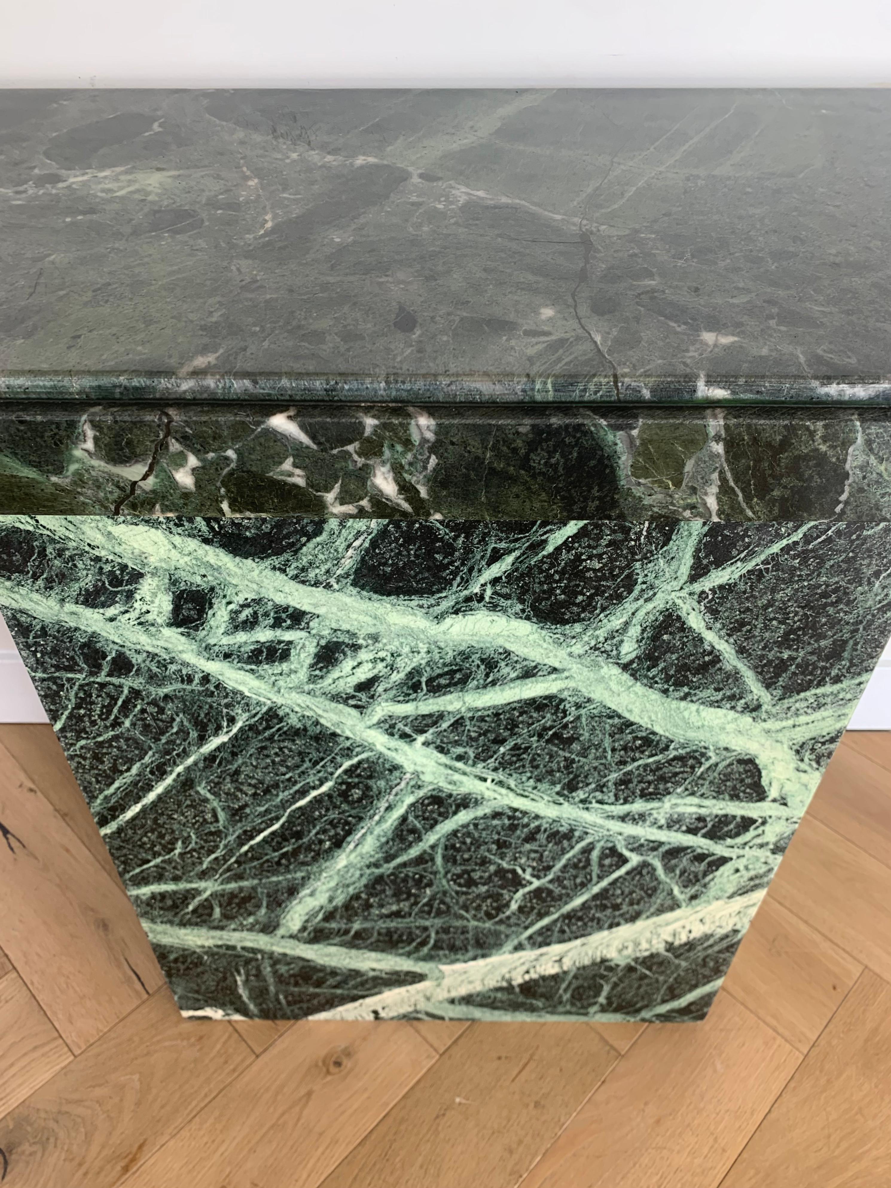 Vintage Italian Green Marble Console Table, 1970s 7