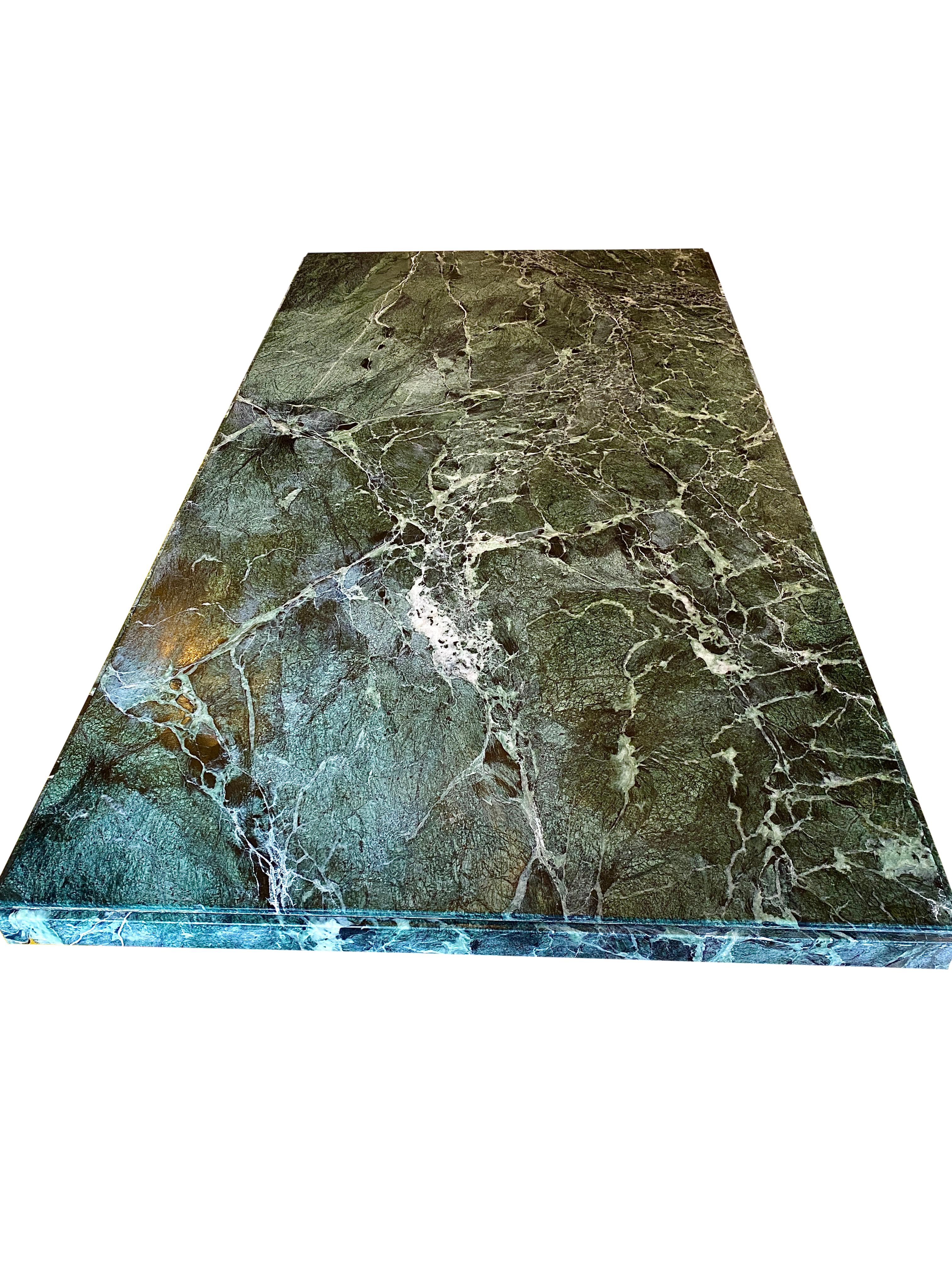 Vintage Italian Green Marble Dining Table 1