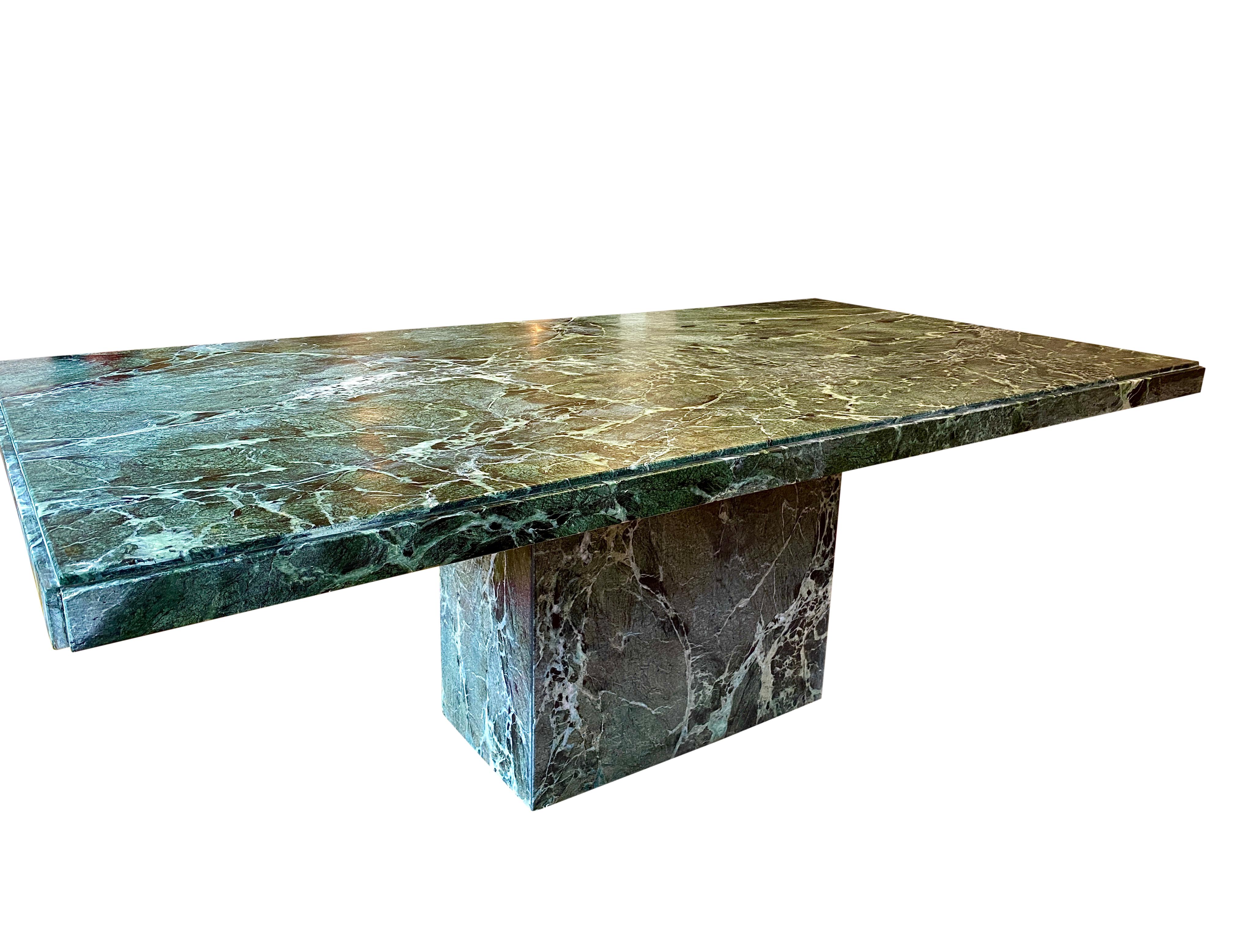 Vintage Italian Green Marble Dining Table 2