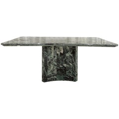 Vintage Italian Green Marble Dining Table