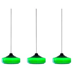 Vintage Italian Green Pool Billiard Table Pendant Light, 1970s