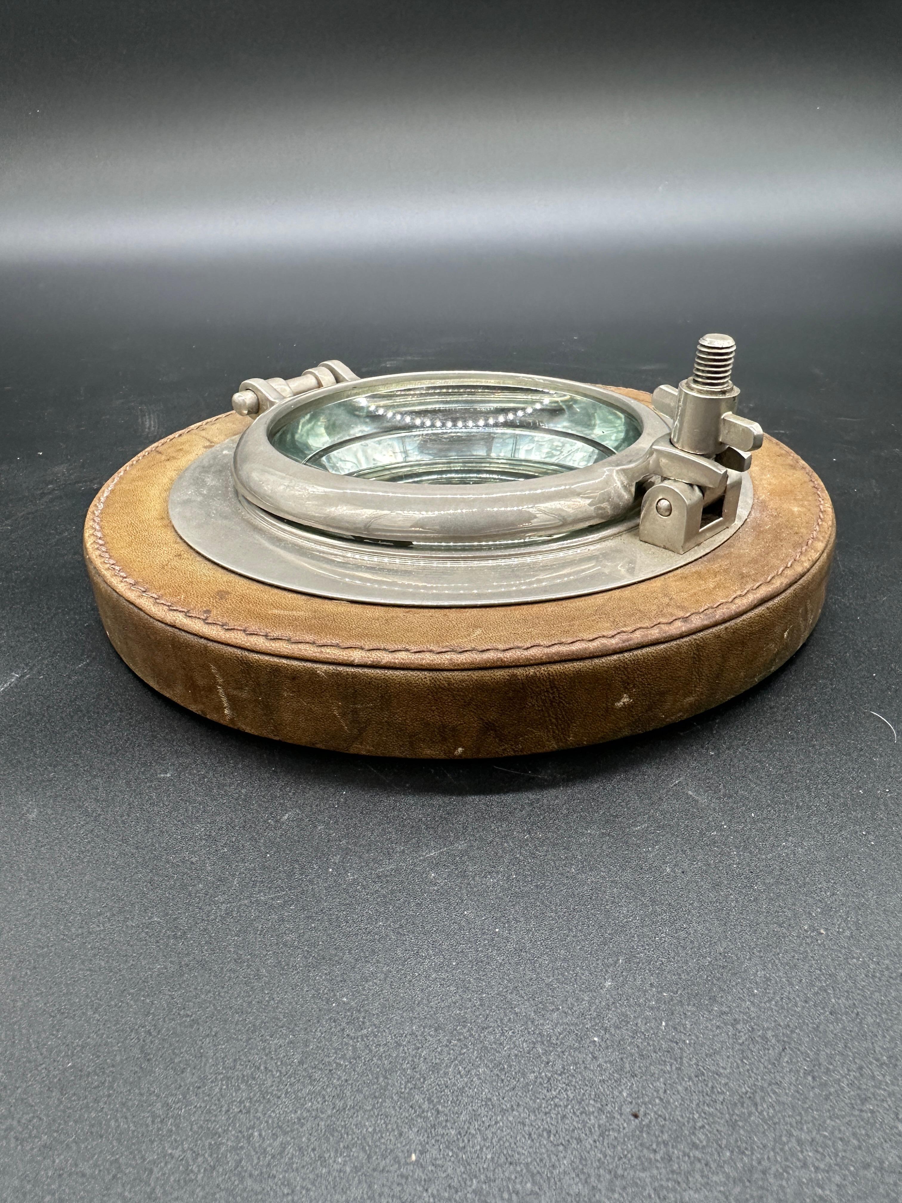 Vintage Italienisch Gucci Aschenbecher 1980er Jahre (Leder) im Angebot