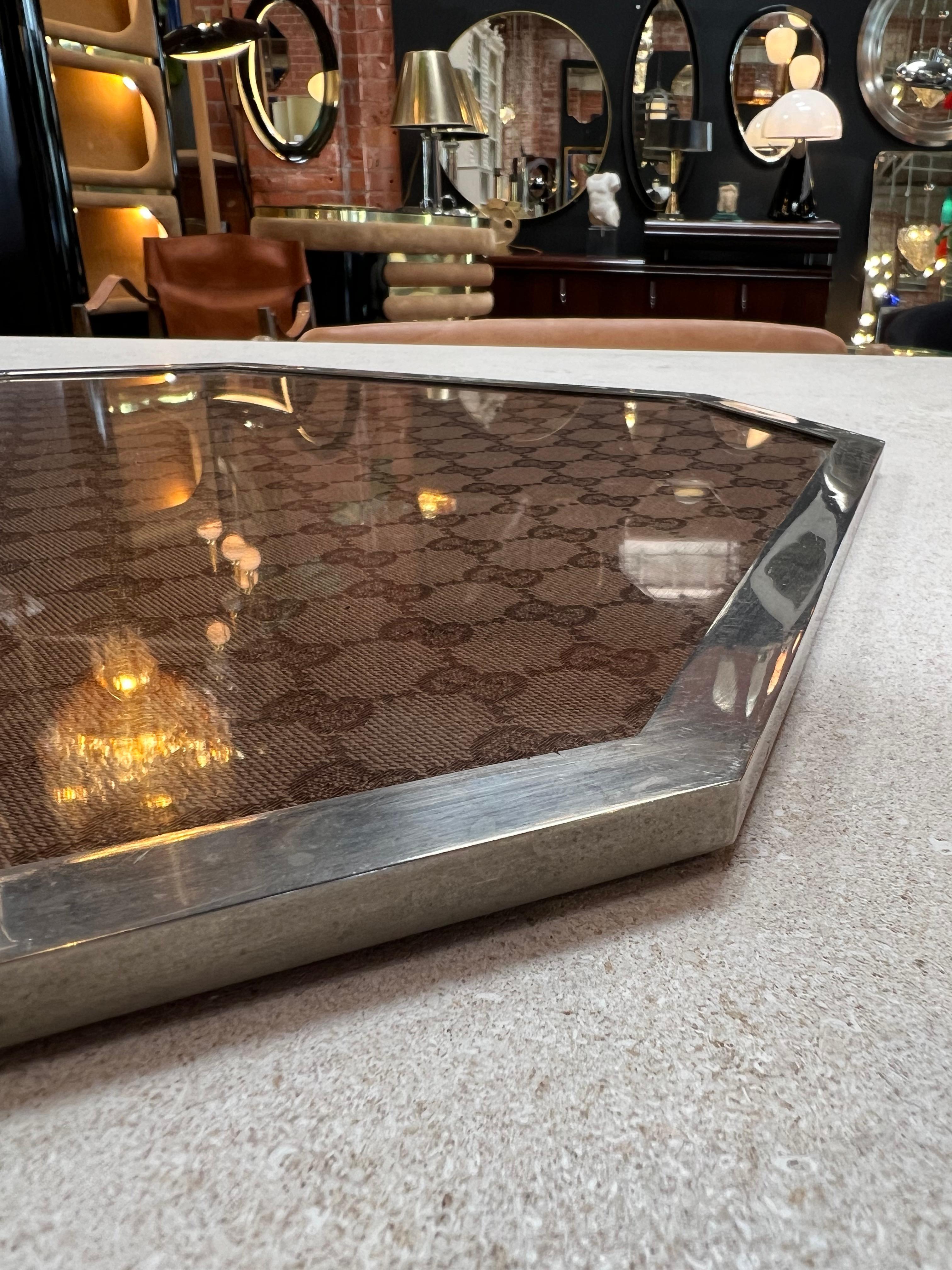 Mid-Century Modern Vintage Italian Gucci Tray 1980s For Sale
