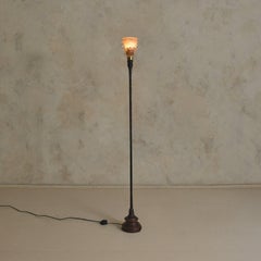 Vintage Italian Hammered Metal Prototype Floor Lamp by Banci Firenze