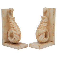 VINTAGE LIVRE DÉORATIVE italienne DÉCORÉE À LA MAIN D'ALABASTER, CiRCA 1960