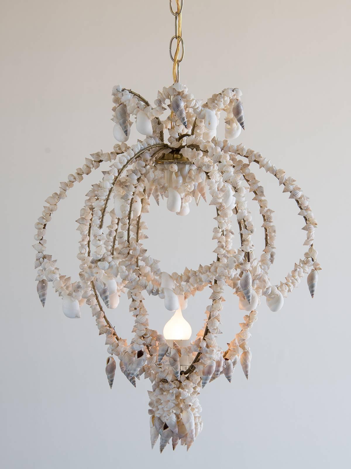 vintage seashell chandelier