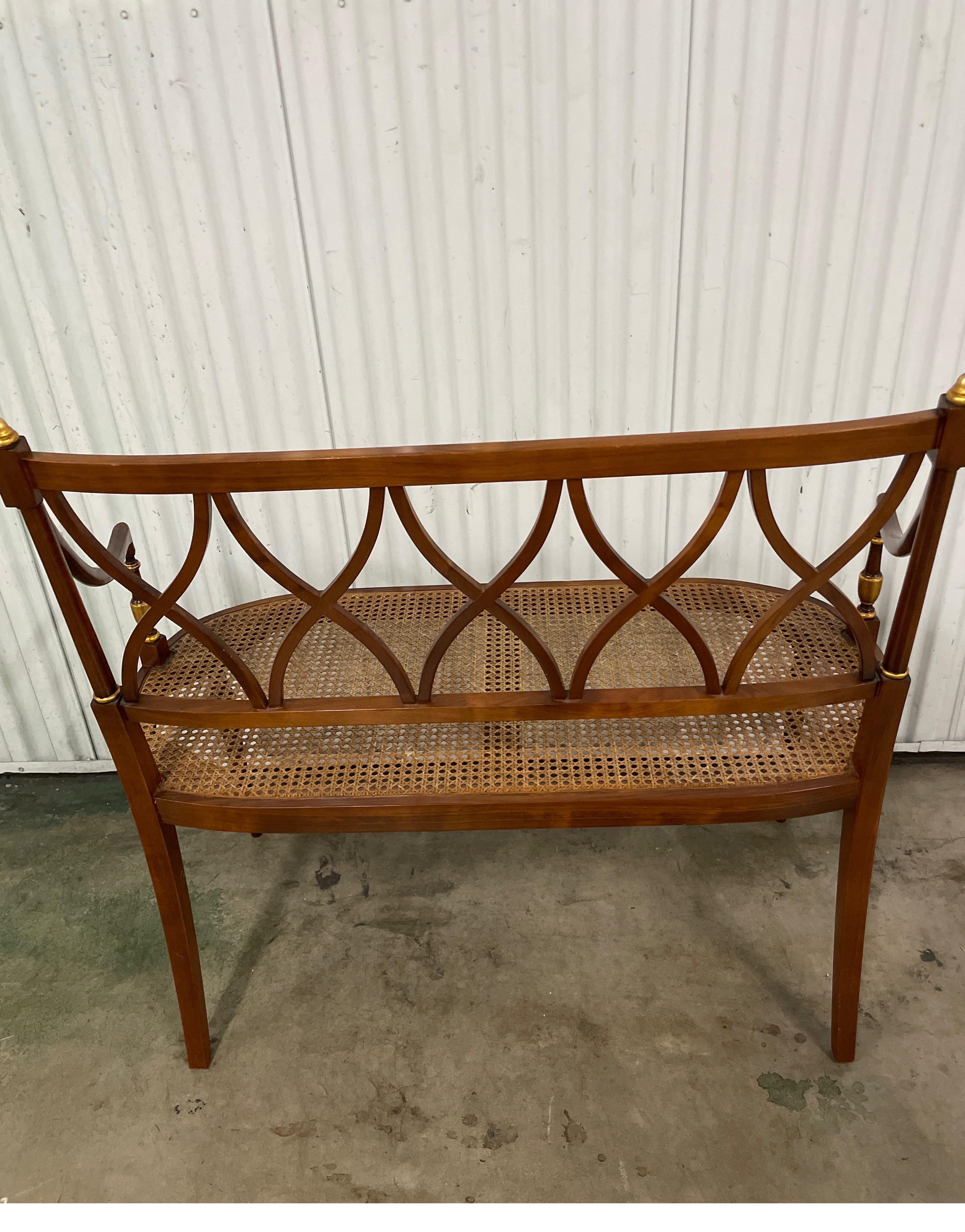 Vintage Italian Hand Painted Adams Style Settee For Sale 2