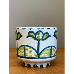 Vintage Italian Hand Painted Cache Pot