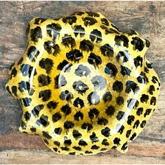 Vintage Italian Hand Painted Leopard Bowl