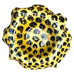 Vintage Italian Hand Painted Leopard Bowl