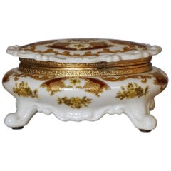 Vintage Italian Hand-Painted Porcelain Box, circa 1960