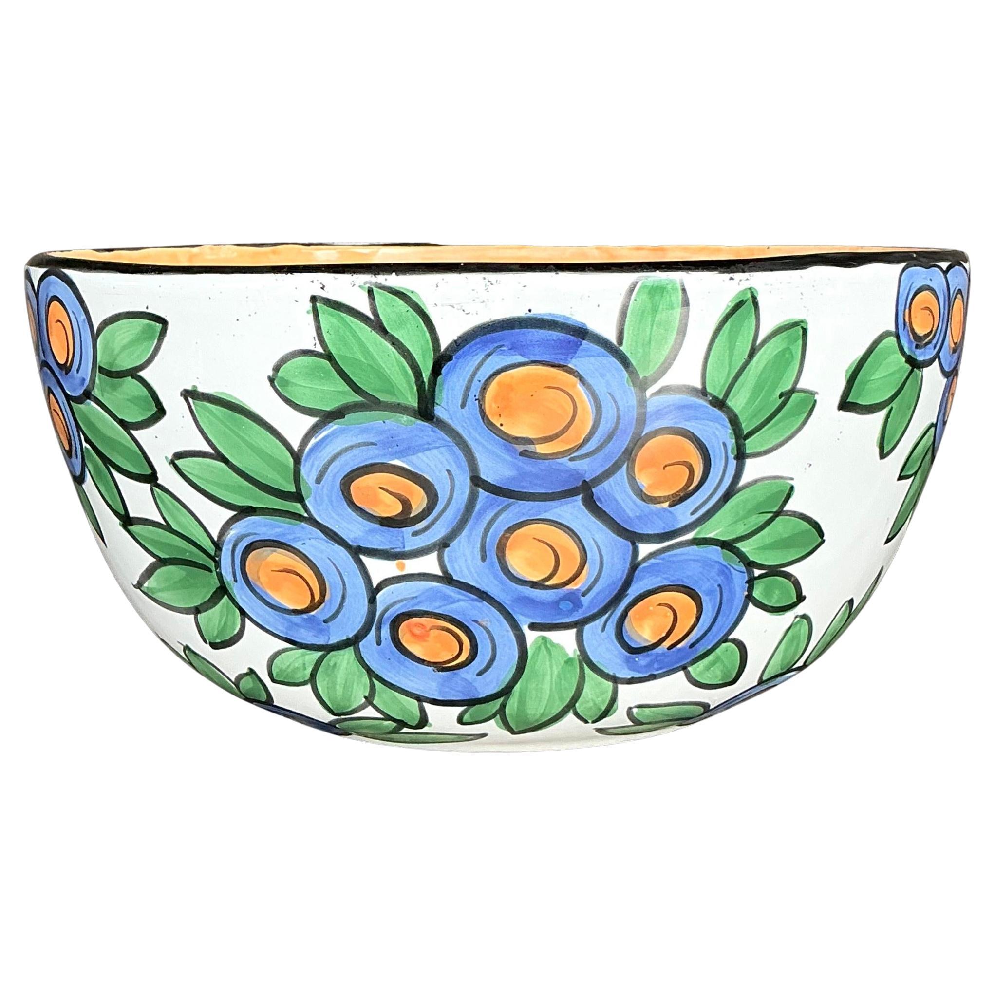 Vintage Italian Hand Painted Serving Bowl