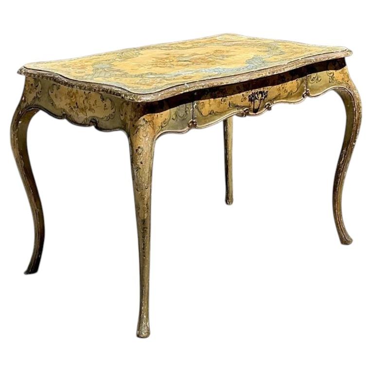Vintage Italian Hand Painted Writing Desk