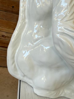 Vintage Italian Handmade Ceramic Regency Monkey With Banana Cachepot Bowl