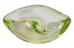 Jarrón o cuenco vintage de cristal de Murano hecho a mano en Italia