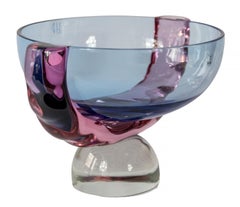 Vintage Italian Handmade Murano Glass Vase, by Marcello Furlan