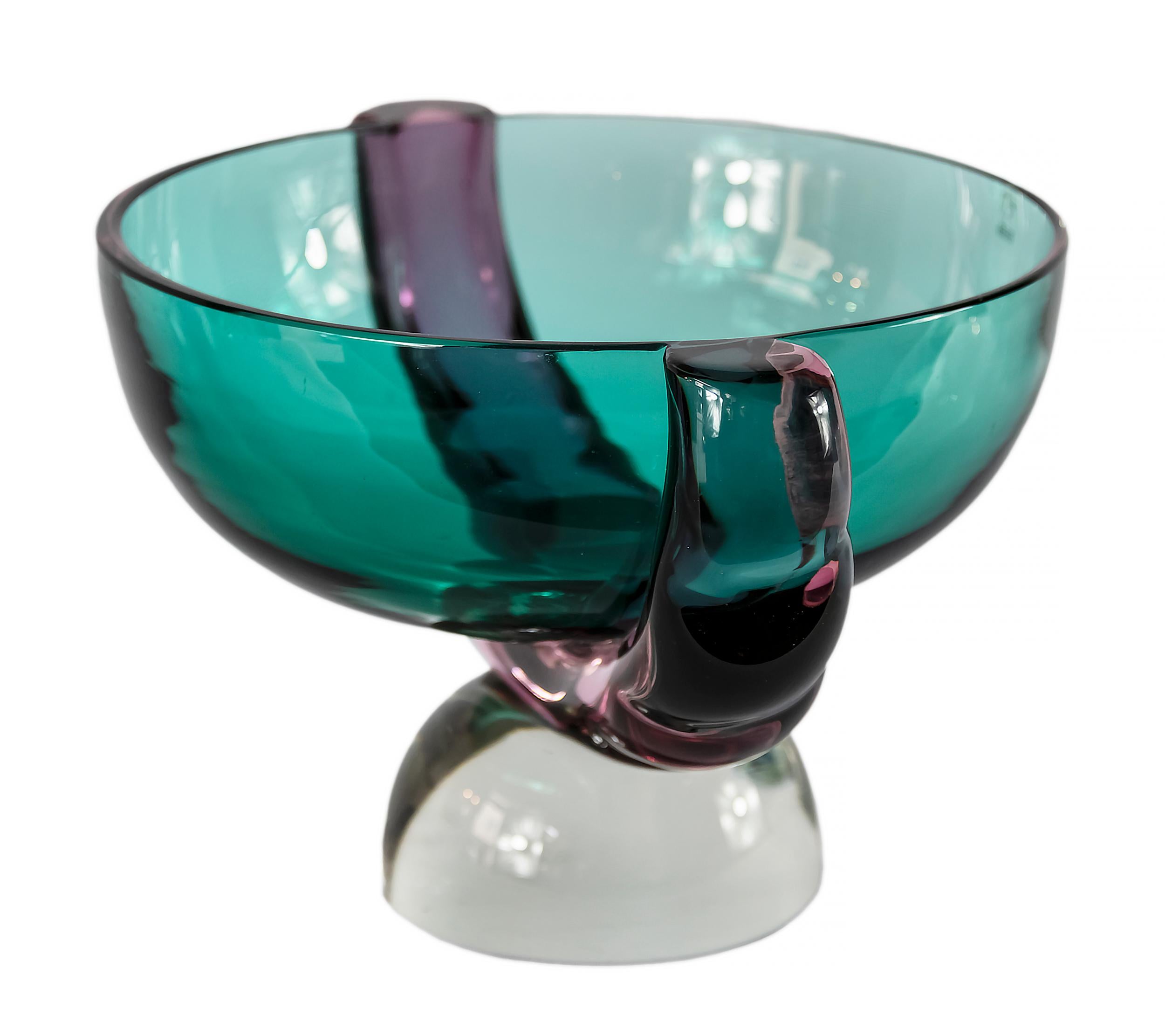 Mid-Century Modern Vintage Italian Handmade Murano Glass Vase, by Marcello Furlan