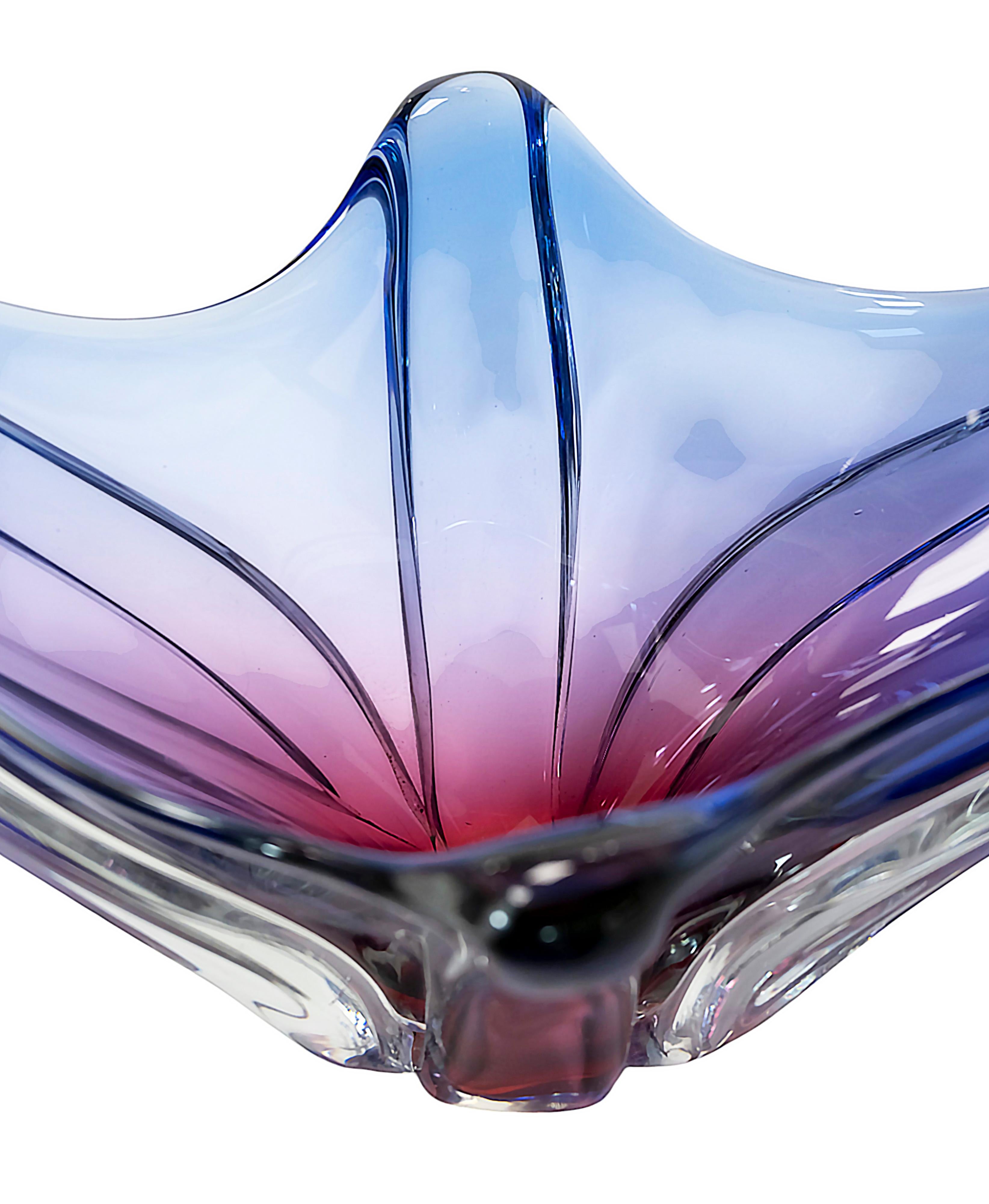 Vintage Italian Handmade Murano Glas Vase / Tafelaufsatz (Italienisch) im Angebot