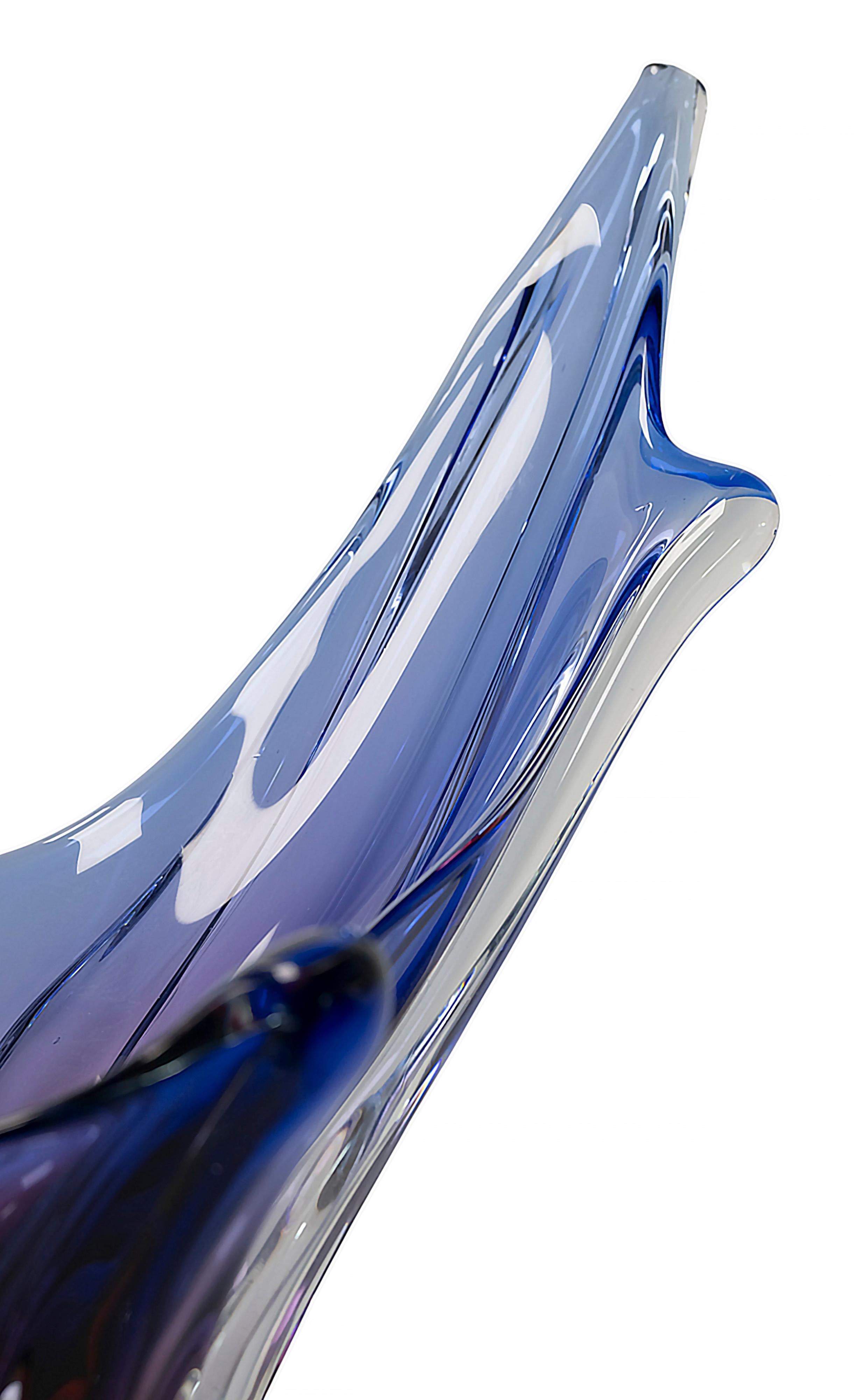 Vintage Italian Handmade Murano Glas Vase / Tafelaufsatz (Handgefertigt) im Angebot