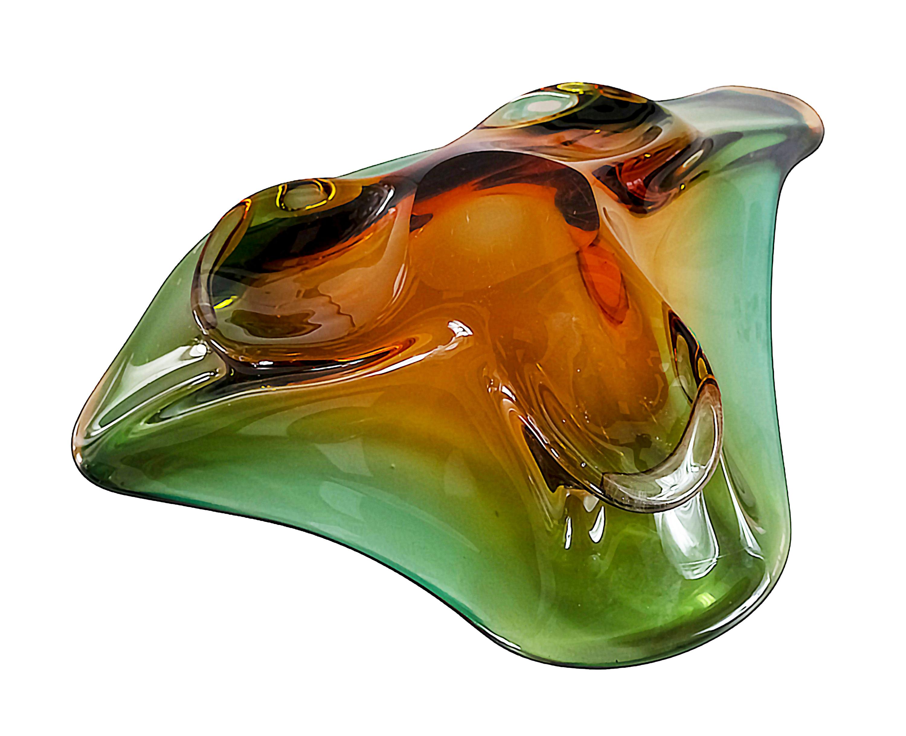 Vintage Italian Handmade Murano Glass Vase / Centerpiece 2