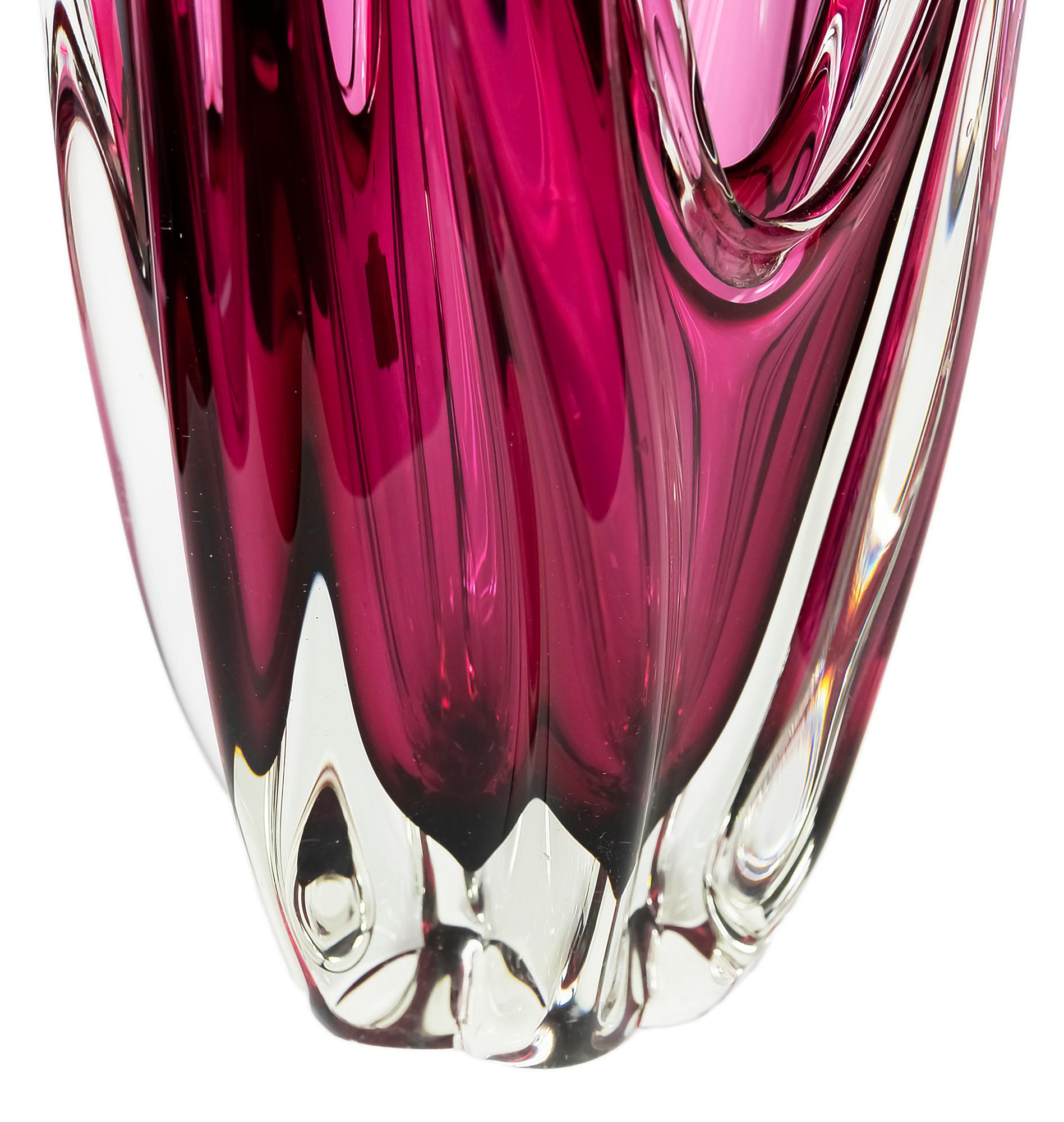 Vintage Italian Handmade Murano Glass Vase In Good Condition In Vilnius, LT