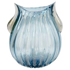 Vintage Italian Handmade Murano Glass Vase Signed Pino Signoretto